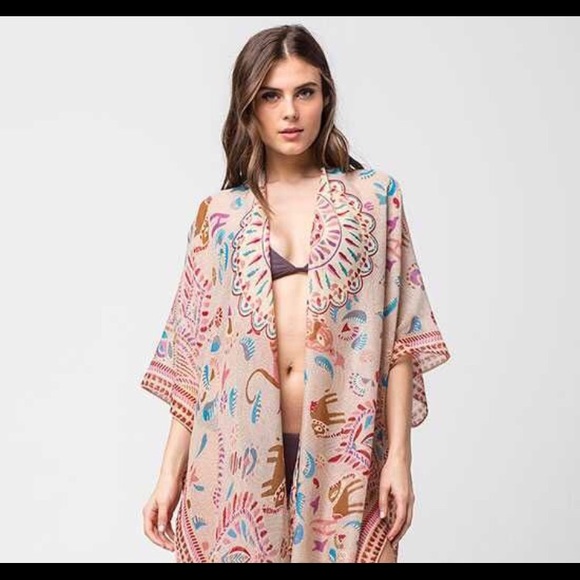 Woven Heart Tops - Woven Heart open free size Kimono